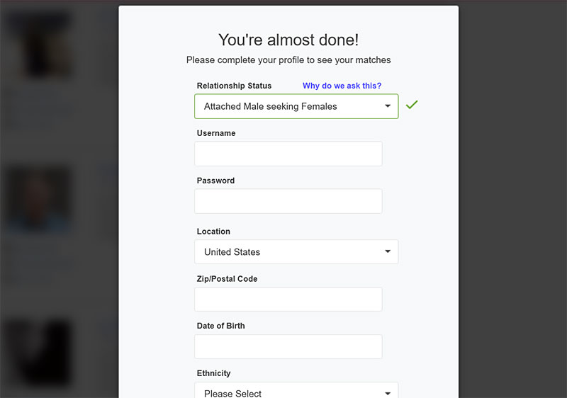 ashleymadison registration